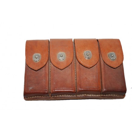 Mauser Broomhandle Leather 4 Pack Pouch